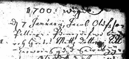 Description: Vigda Jacob Olofsson Pellinen och Gertrud Mattsdotter Lilltarwoin 17000107